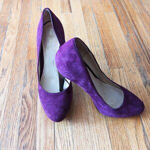 Purple Cole Haan x NikeAir Chelsea High Heel Suede Pump